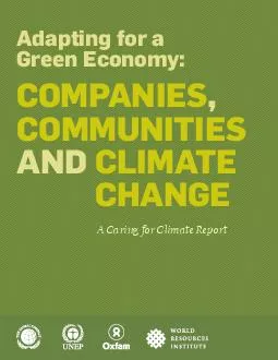 Adapting for a Green Economy:COMPNICOMMUNITINDCLIM      CHGEA Caring f