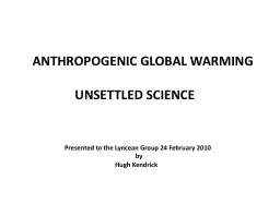 ANTHROPOGENIC GLOBAL WARMING