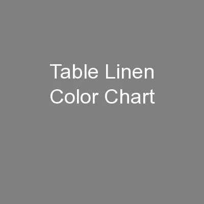 Table Linen Color Chart