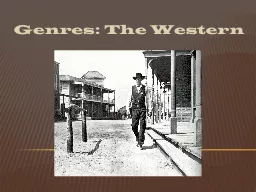 Genres: The Western
