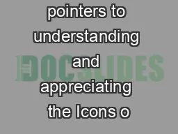 Some pointers to understanding and appreciating the Icons o