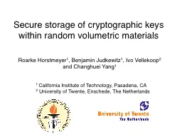 Secure storage of cryptographic keys within random volumetr