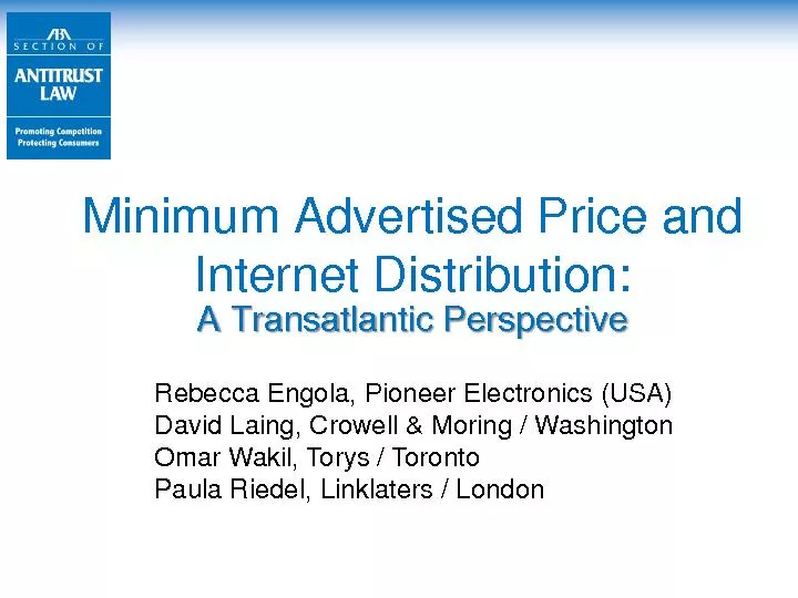 Minimum Advertised Price and