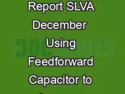 CO        C    pF  R R R ff  ff  R C Application Report SLVA December  Using Feedforward Capacitor to Improve Stability and Bandwidth of TPS Matt Guibord