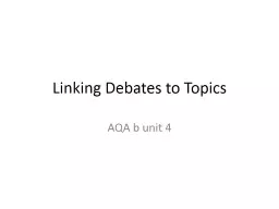 Linking Debates to Topics