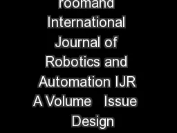 Farzin Piltan Reza Bayat Farid Aghayari  Bamdad Bo roomand International Journal of Robotics