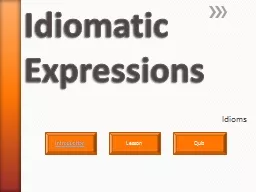 Idiomatic Expressions