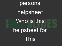 Fit and proper persons helpsheet Who is this helpsheet for This helpsheet and th