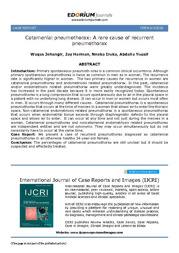 International Journal of Case Reports and Images, Vol. 6 No. 1, Januar