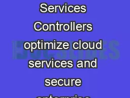 data sheet Aruba  series Cloud Services Controllers optimize cloud services and secure