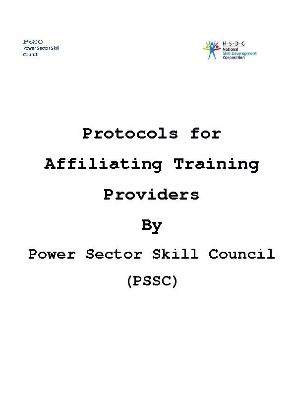 PAffiliatingProvidersBPower Sector Skill Council (PSSC)
