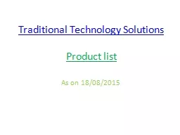 Traditional Technology Solutions