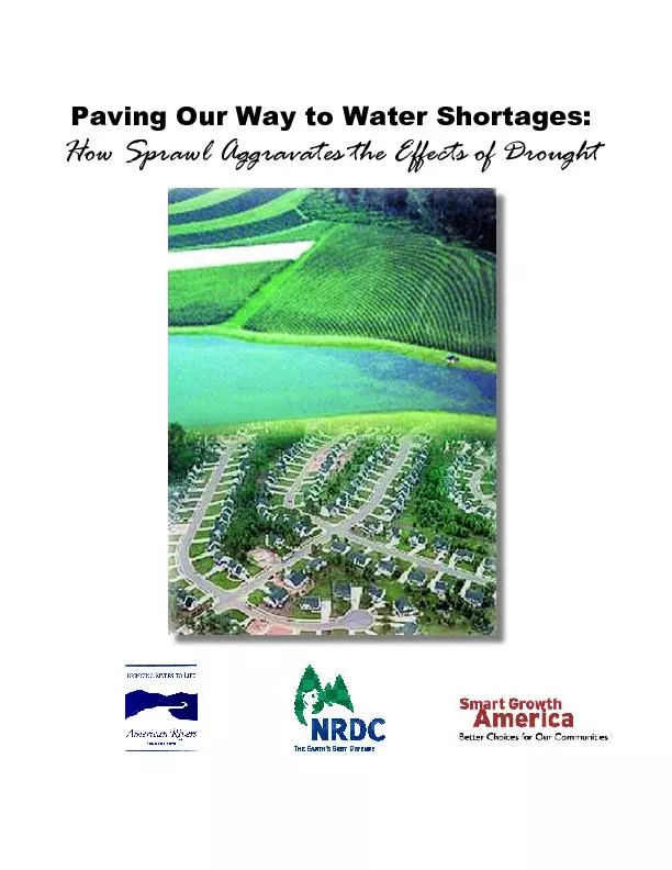 Paving Our Way to Water Shortages: How Sprawl Aggravates the Effects o