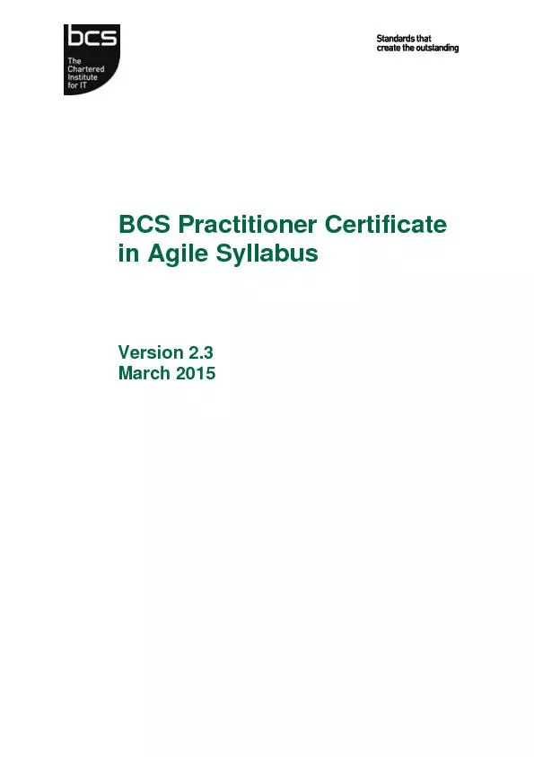 BCS Practitioner Certificate