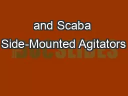 and Scaba Side-Mounted Agitators