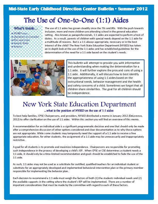 Mid-State Early Childhood Direction Center Bulletin 