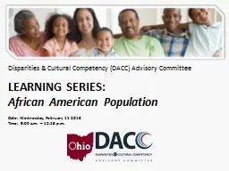 Disparities & Cultural Competency (DACC