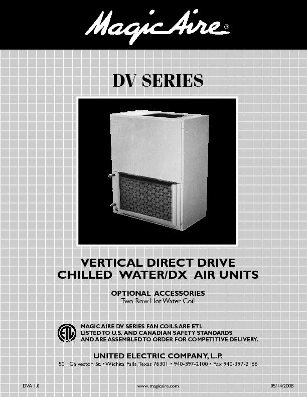 VERTICAL DIRECT DRIVE CHILLED  WATER/DX  AIR UNITS