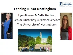 Leaning ILLs at Nottingham