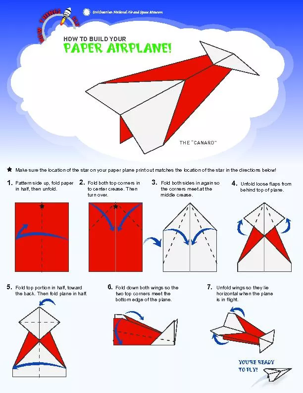 PAPER AIRPLANE!HOW TO BUILD YOUR  YOU’RE READY