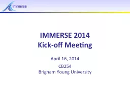 IMMERSE 2014