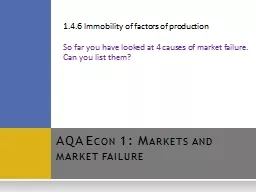 1.4.6 Immobility of factors of production