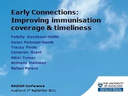 Early Connections: Improving immunisation coverage