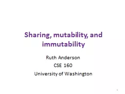 Sharing, mutability, and immutability