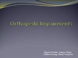 Orthopedic Impairments