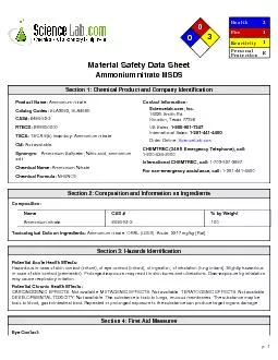 Material Safety Data SheetAmmonium nitrate MSDS
