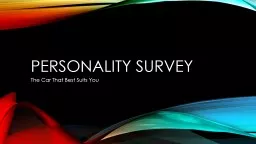 Personality survey