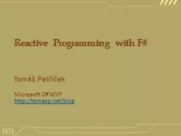 Reactive Programming with F#