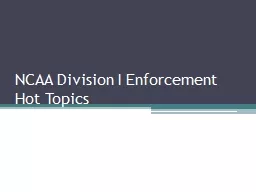 NCAA Division I Enforcement