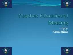Coaches Educational Meeting