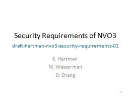 Security Requirements of NVO3