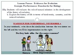 SB5	Students will evaluate the role of natural selection in