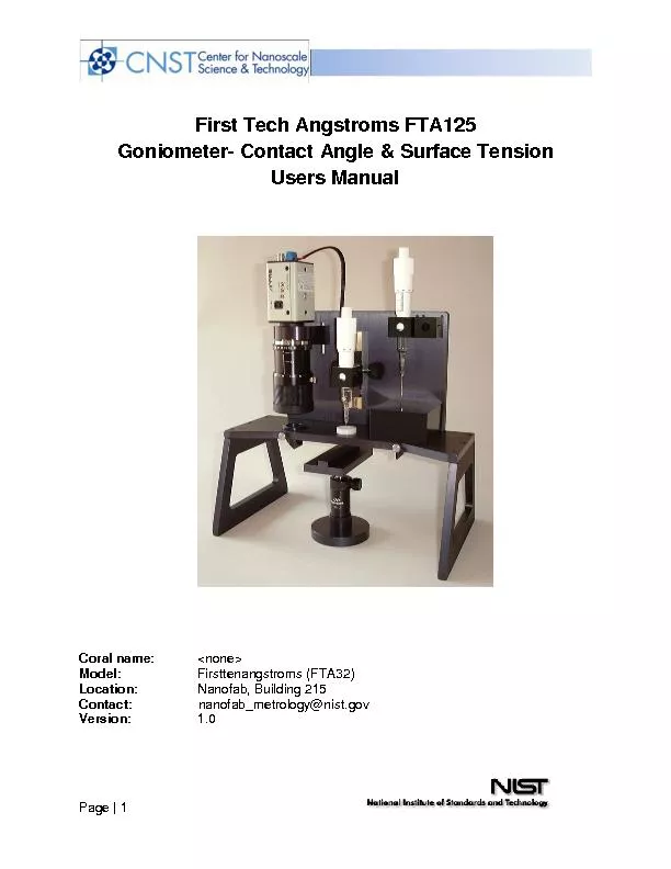 First Tech Angstroms FTA125