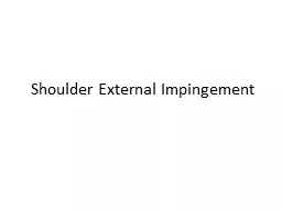 Shoulder External Impingement