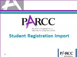 1 Student Registration Import