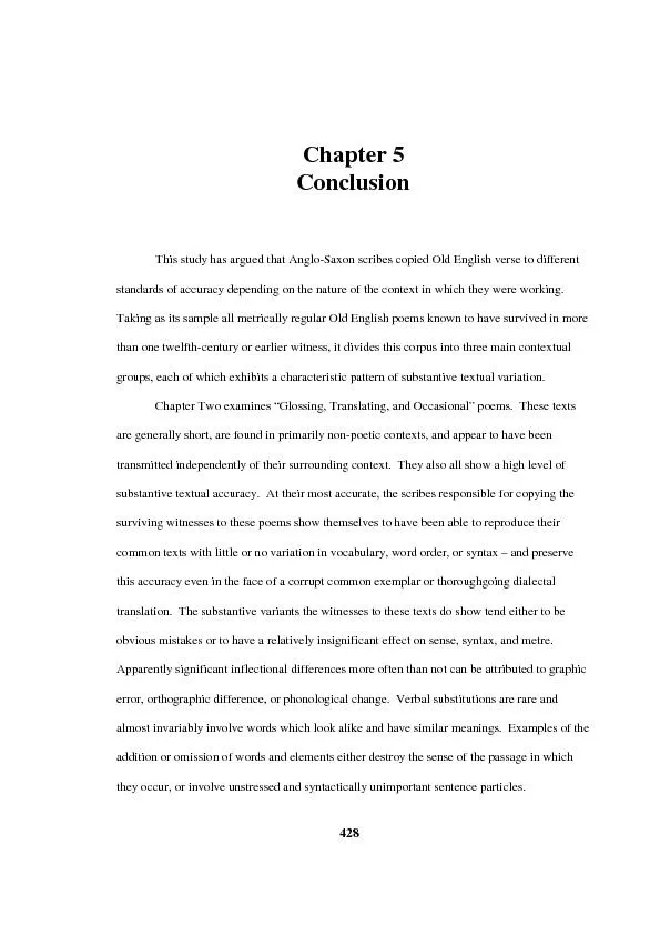 428 Chapter 5 Conclusion This study has argued that Anglo-Saxon scribe