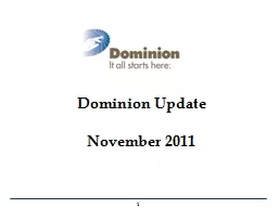 Dominion Update