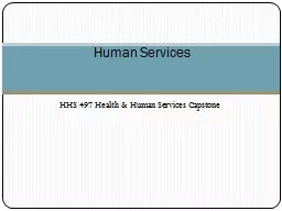 HHS 497 Health & Human Services Capstone