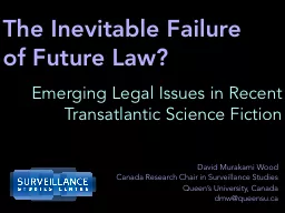 Emerging Legal Issues in Recent Transatlantic Science Ficti