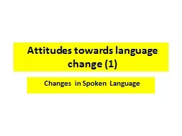 Attitudes towards language change (1)