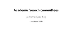 Academic Search committees