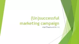 (Un)successful marketing campaign