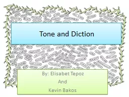 Tone and Diction
