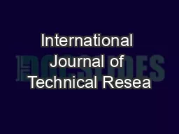 International Journal of Technical Resea