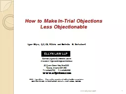 How to Make In-Trial Objections