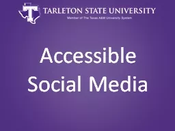 Accessible Social Media